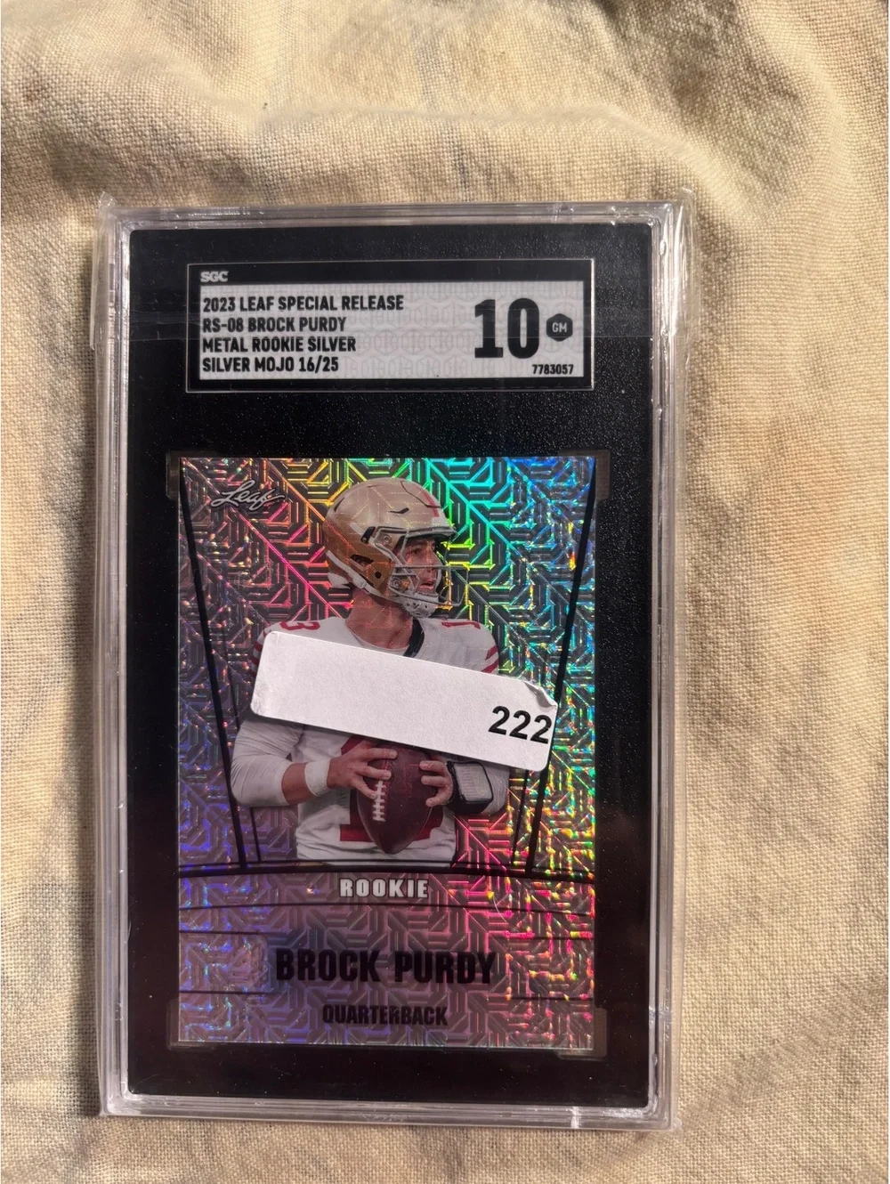 2023 Leaf Special Release RS-08 Brock Purdy Metal Rookie SIL